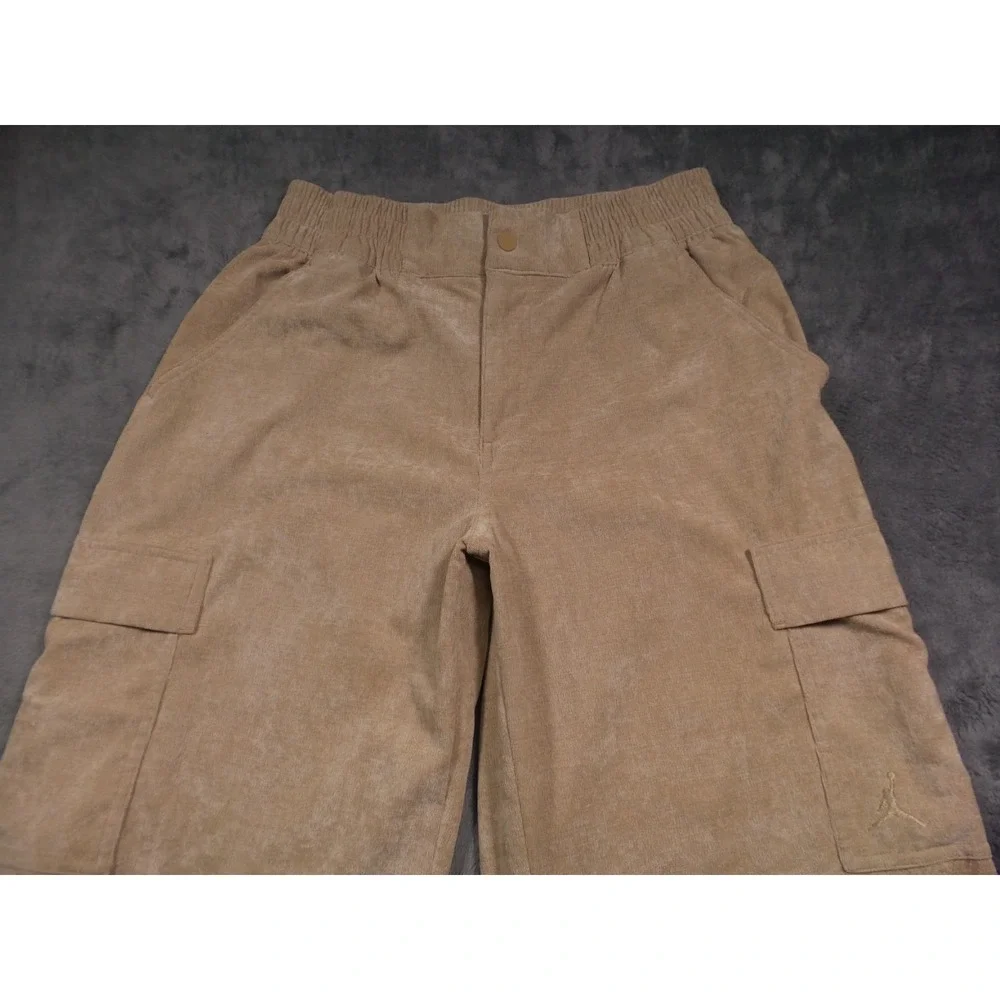 Nike Air Jordan Pants Womens Size Medium Brown Corduroy‎ Chicago Cargo Pockets